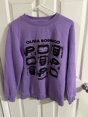 Olivia Rodrigo Purple 'Vampire' Graphic Crewneck Sweatshirt